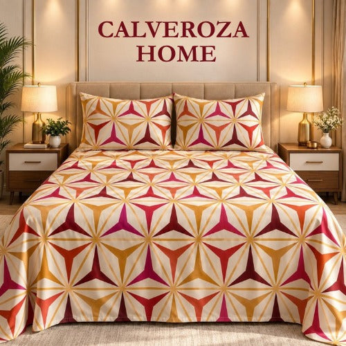 Geometric Star Bedsheet Set